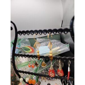 Earrings Pierced Dangle Gold-tone  Tigers Eye